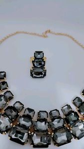 Grey Korean necklace Set