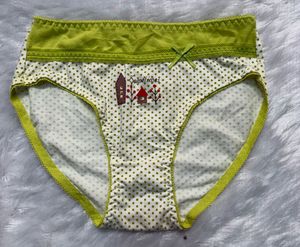 Cute Polka Dot Briefs with House Print