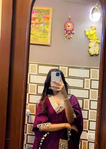 Afghanii cord set Elegant Purple Kurta and salwar