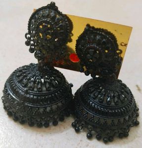 Black metal Jhumka ✨🖤( pack of 2)