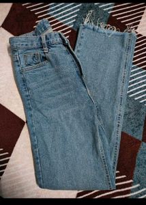 Womens Light Wash straight Leg Jeans