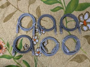 Lot of 6 Grey Ethernet Cables
