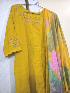 Fancy Yellow Kurta Set 💛