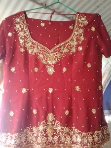 Exquisite Embellished Red Salwar Kameez Dupatta Se