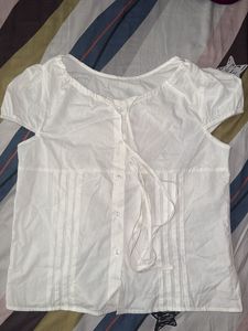 Classic White Button-Up Blouse