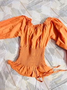 Orange Corset Top