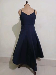 Vero Moda Elegant Navy Blue Midi Dress