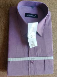 Purple Self Design Shirt