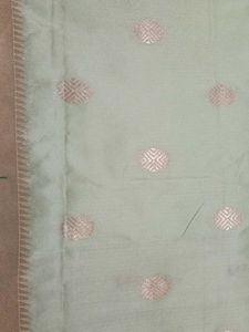 New Elegant Pastel Green Silk Blend Saree