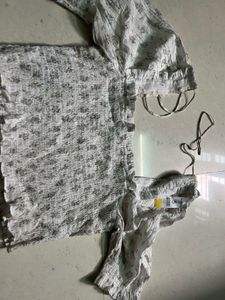 Smocked Floral Crop Top