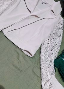 Elegant Lace Detail Blouse