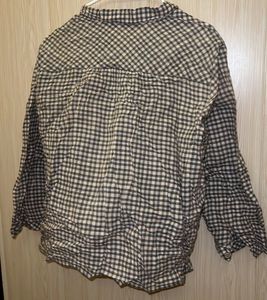 Checked Button-Up Shirt
