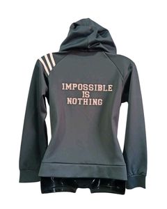 Adidas Grey &amp; Pink Zip-Up Hoodie