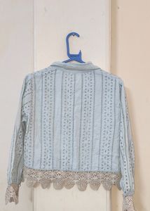 schiffli shirt crop tops
