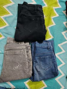 Pack of 3 jeans for girls kids