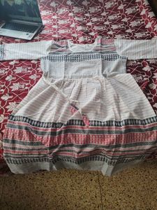 Handcrafted Katha (Kantha) Stitch Pure Cotton Dres