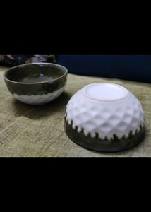 Chic Green &amp; White Bowl Set