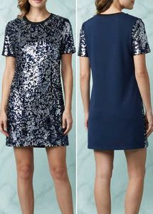 Sparkly Sequin Navy Blue Dress