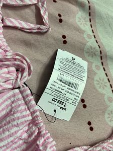Cute Pink Striped bow Pajama Set