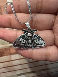 Gothic Moth Pendant Necklace