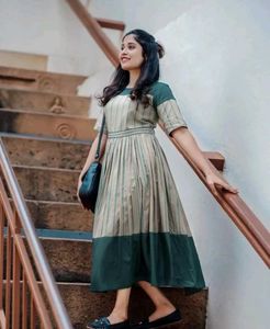Elegant Striped Kurta Dress - All size