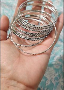 German Silver Bangle Set 12 pc