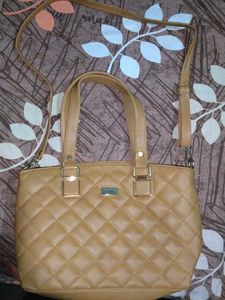 Classy Brown Quilted Shoulder Bag