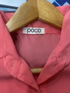 Women’s Crop Casual Peach Shirt