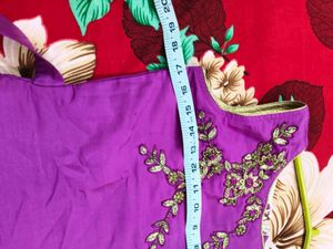 Elegant Pink Anarkali Dress used once  sleeve