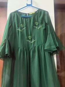 Elegant Green Kurta Set with Palazzo