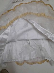 White &amp; Gold Embellished Dress