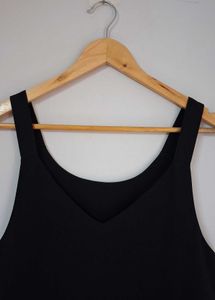 Black Peplum Tank Top