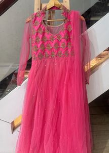 Stunning Pink Embroidered Gown
