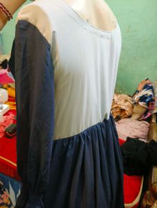 new Elegant Navy Blue Lace Gown