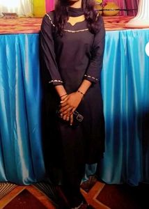 Elegant Black🖤 Kurta Pant Set