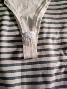 Stylish stripped White Cutout Bodysuit