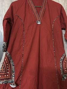 Red Anarkali Kurta