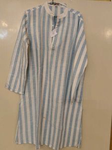 Striped Blue and White Kurta