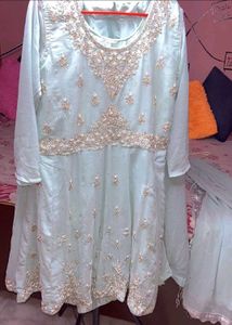 Beautiful Embroidered skirt short frock with dupat