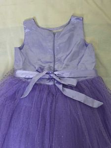 Girls Lavender Partywear Net Gown
