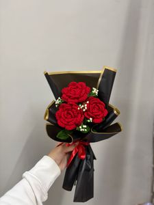 Handmade Crochet Rose Bouquet