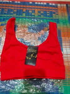 Vibrant Red Sports Bra