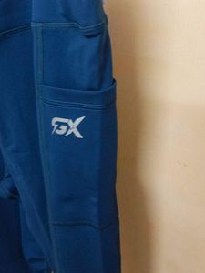 Blue silky smooth gym track pant