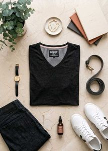Classic Black V-Neck T-Shirt