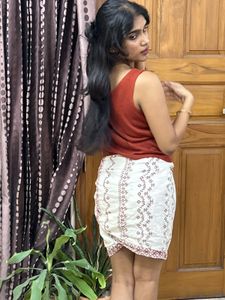 Boho Print Wrap Skirt( fixed price )