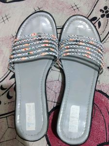 Floral Strap Sandals - Size 7