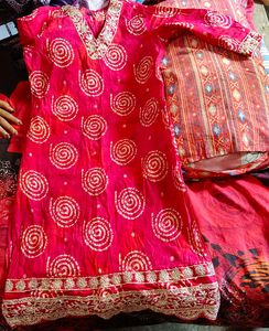 Vibrant Pink Kurta with Swirl Print
