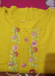Yellow Kurta with Pink Palazzo Set