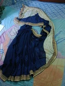 💙✨ Royal Blue Designer Saree
