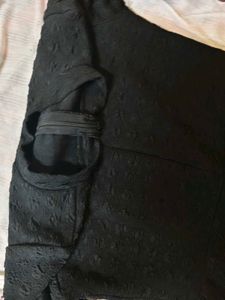 Chic Textured Black Dress